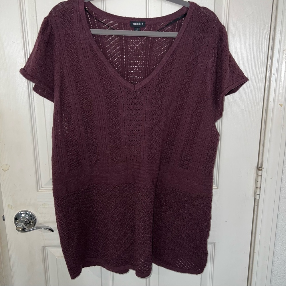 Torrid plum knit top